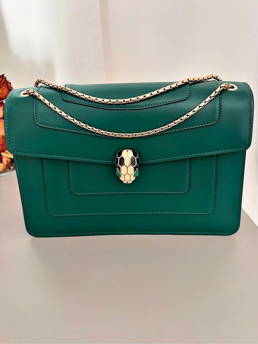BVLGARI Green Shoulder Bag Like New